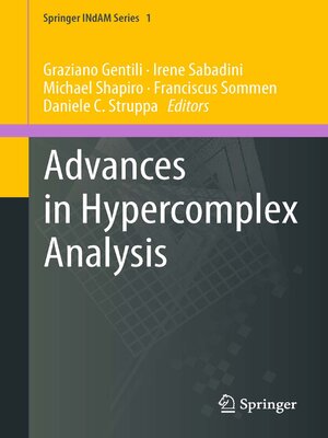 cover image of Advances in Hypercomplex Analysis
